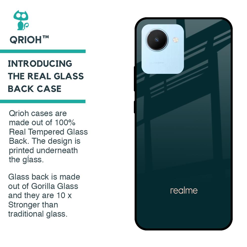 Hunter Green Glass Case For Realme C30