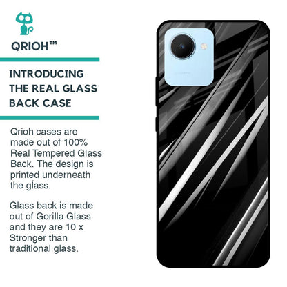 Black & Grey Gradient Glass Case For Realme C30
