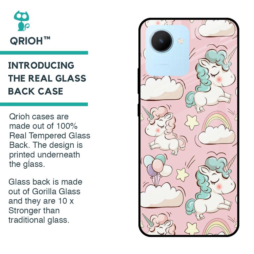 Balloon Unicorn Glass case for Realme C30