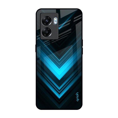 Vertical Blue Arrow Oppo K10 5G Glass Back Cover Online