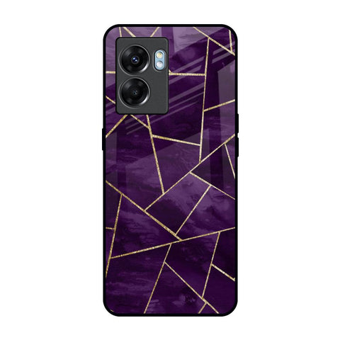 Geometric Purple Oppo K10 5G Glass Back Cover Online