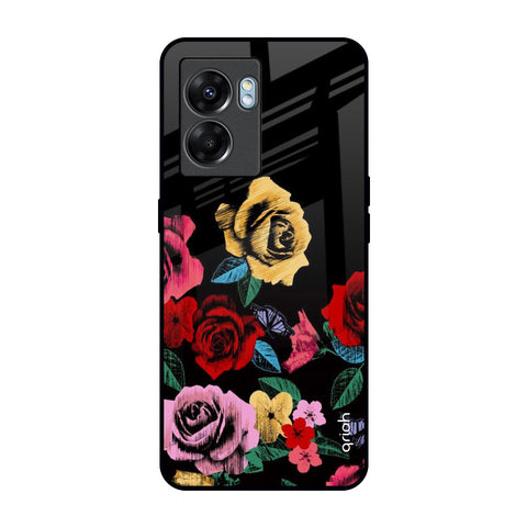 Floral Decorative Oppo K10 5G Glass Back Cover Online