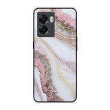 Pink & Gold Gllitter Marble Oppo K10 5G Glass Back Cover Online