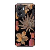 Lines Pattern Flowers Oppo K10 5G Glass Back Cover Online