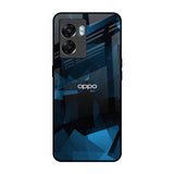 Polygonal Blue Box Oppo K10 5G Glass Back Cover Online