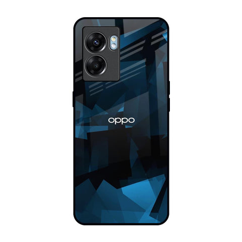 Polygonal Blue Box Oppo K10 5G Glass Back Cover Online