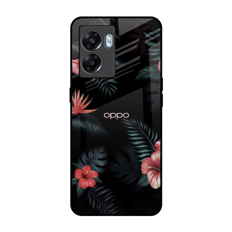 Tropical Art Flower Oppo K10 5G Glass Back Cover Online