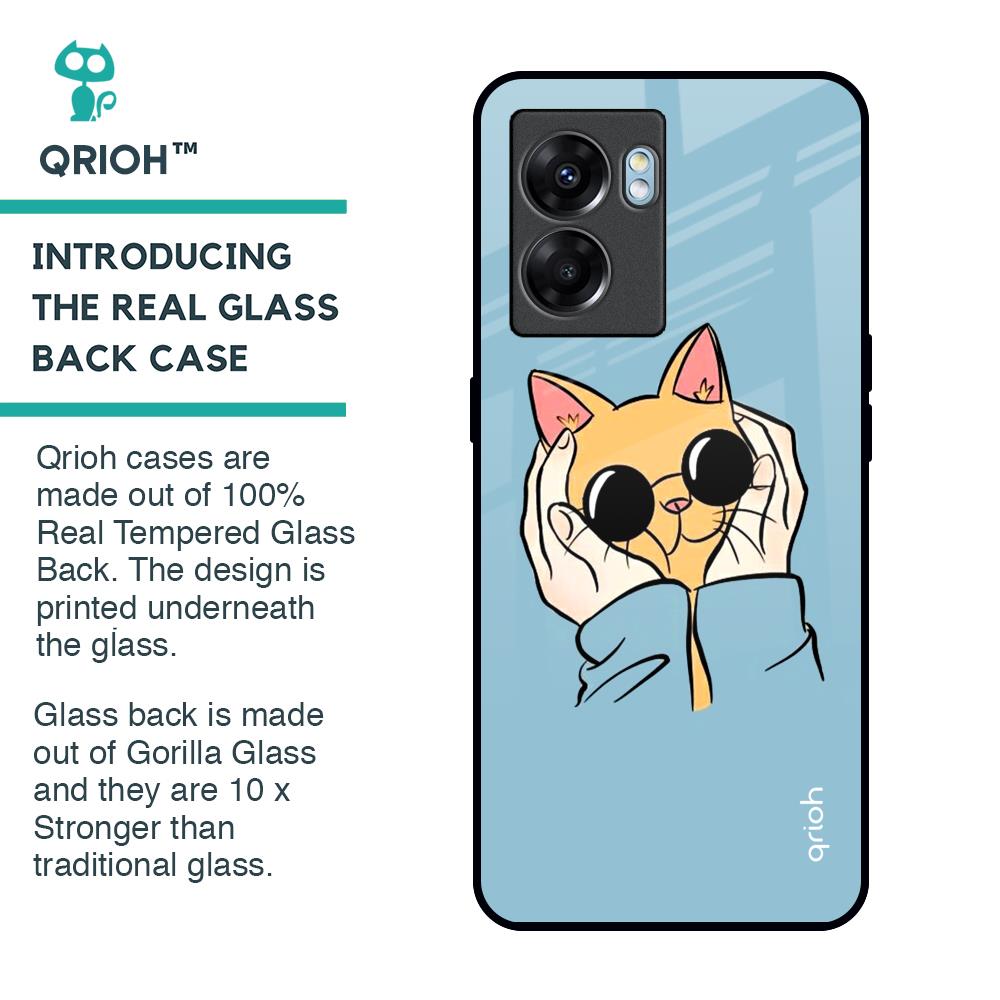 Adorable Cute Kitty Glass Case For Oppo K10 5G