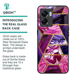 Electroplated Geometric Marble Glass Case for Oppo K10 5G