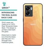 Orange Curve Pattern Glass Case for Oppo K10 5G