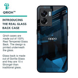 Polygonal Blue Box Glass Case For Oppo K10 5G