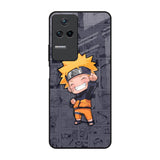 Orange Chubby Poco F4 5G Glass Back Cover Online