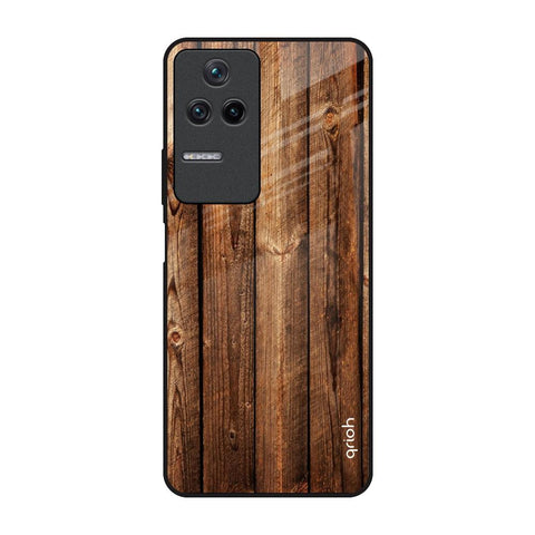 Timber Printed Poco F4 5G Glass Back Cover Online