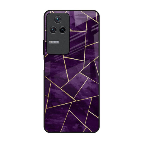 Geometric Purple Poco F4 5G Glass Back Cover Online