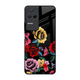 Floral Decorative Poco F4 5G Glass Back Cover Online