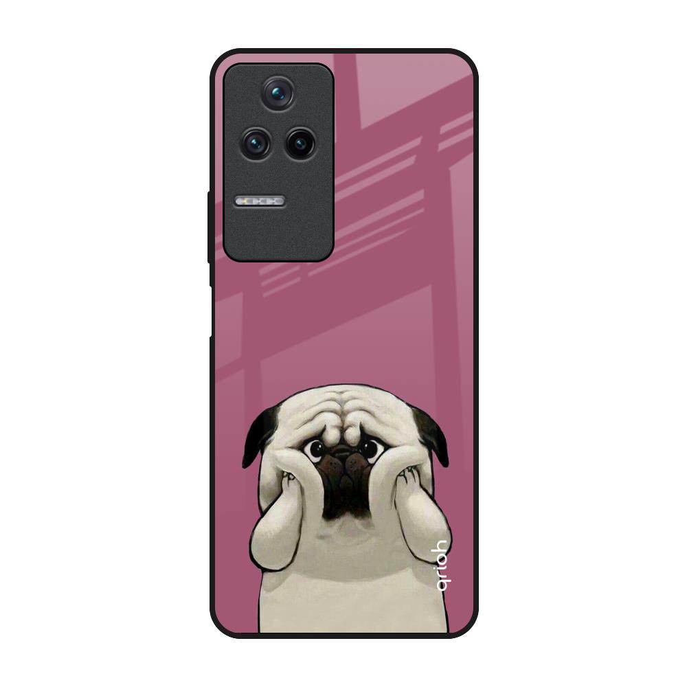 Funny Pug Face Poco F4 5G Glass Back Cover Online