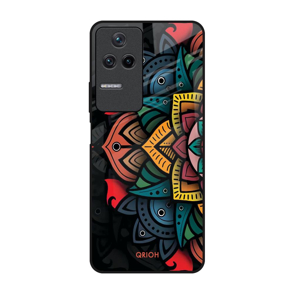 Retro Gorgeous Flower Poco F4 5G Glass Back Cover Online