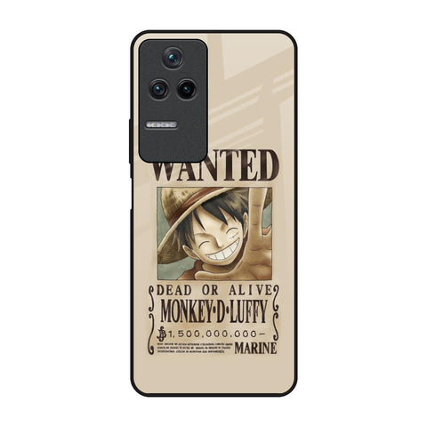Luffy Wanted Poco F4 5G Glass Back Cover Online