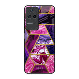 Electroplated Geometric Marble Poco F4 5G Glass Back Cover Online