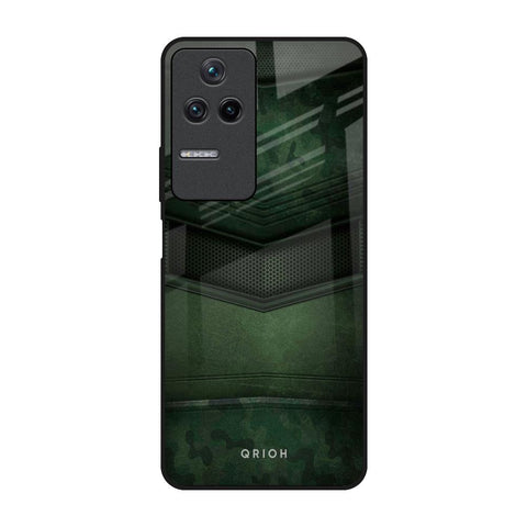 Green Leather Poco F4 5G Glass Back Cover Online