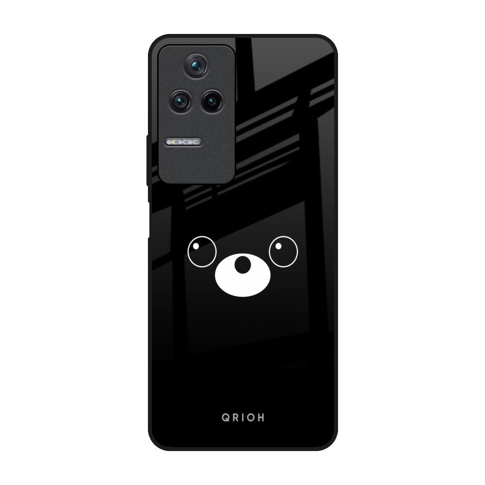 Cute Bear Poco F4 5G Glass Back Cover Online