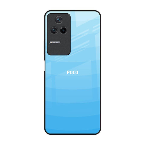 Wavy Blue Pattern Poco F4 5G Glass Back Cover Online