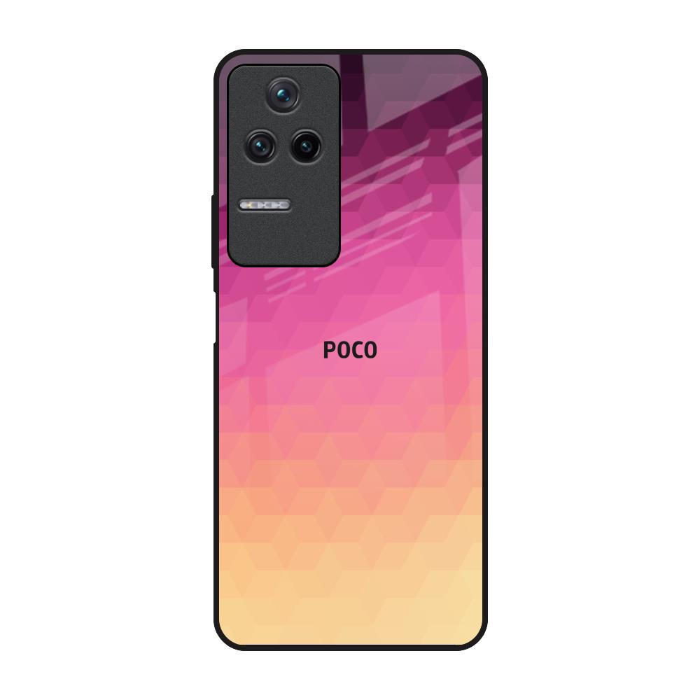 Geometric Pink Diamond Poco F4 5G Glass Back Cover Online
