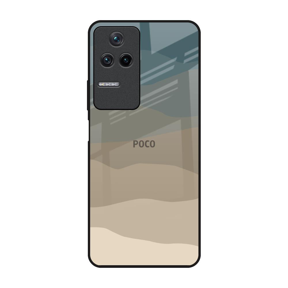 Abstract Mountain Pattern Poco F4 5G Glass Back Cover Online