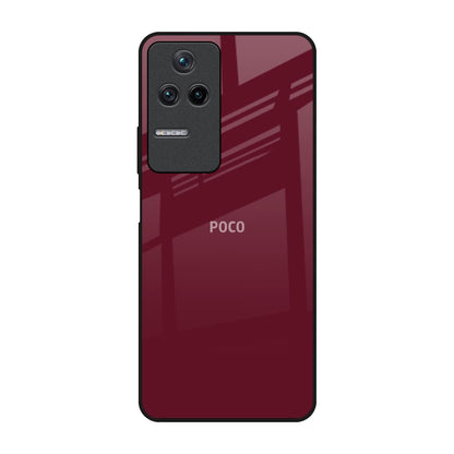 Classic Burgundy Poco F4 5G Glass Back Cover Online
