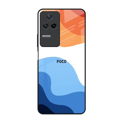 Wavy Color Pattern Poco F4 5G Glass Back Cover Online
