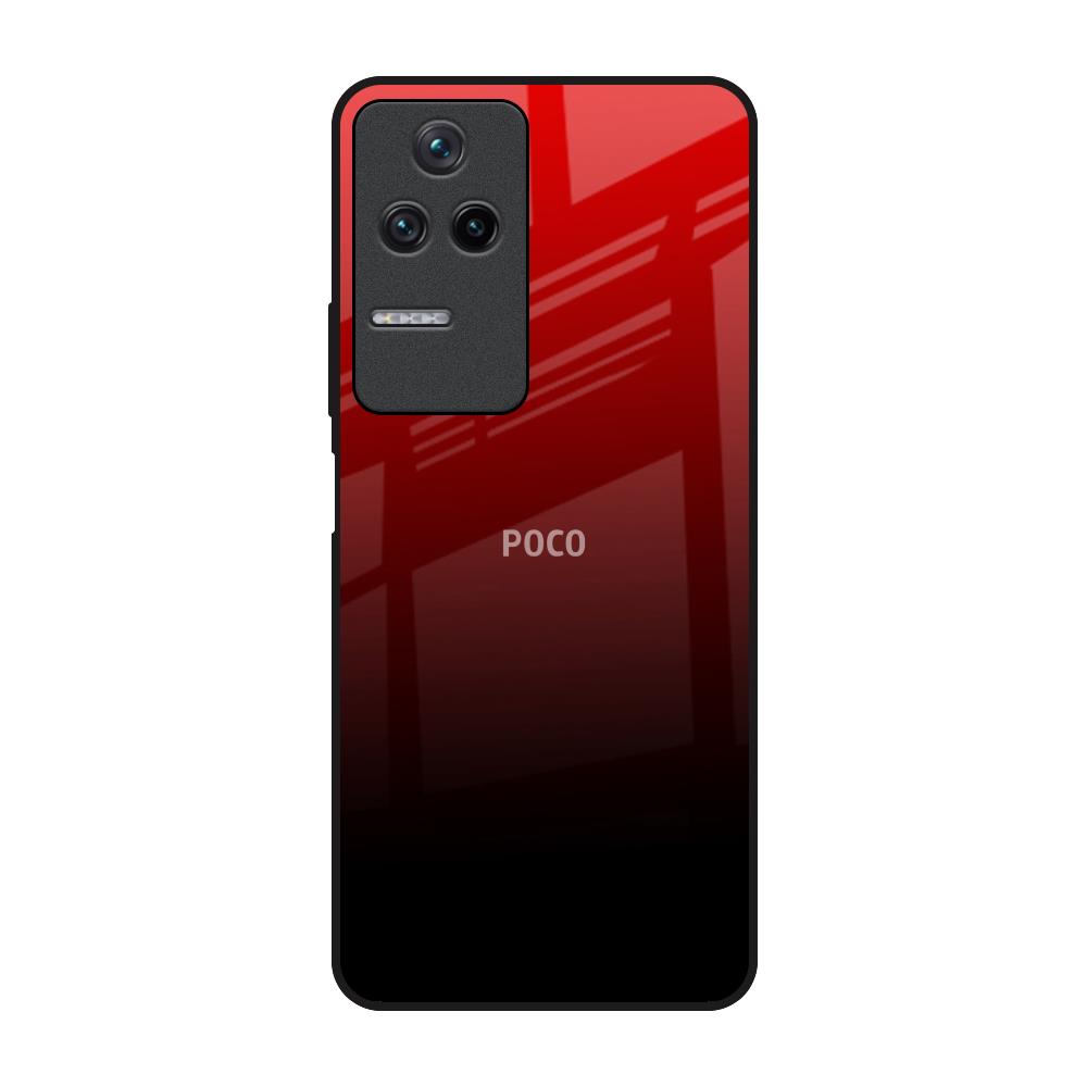 Maroon Faded Poco F4 5G Glass Back Cover Online