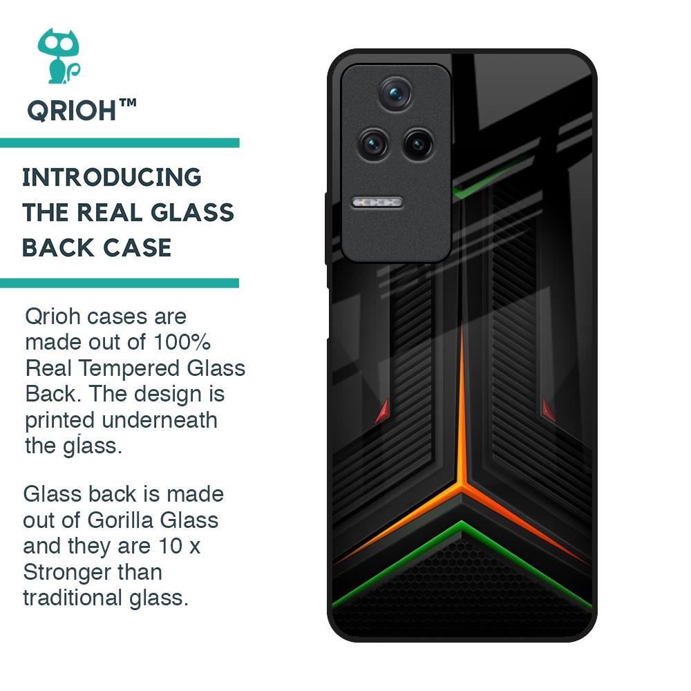 Modern Ultra Chevron Glass Case for Poco F4 5G
