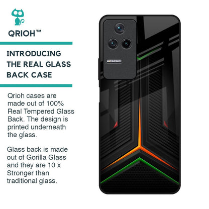 Modern Ultra Chevron Glass Case for Poco F4 5G