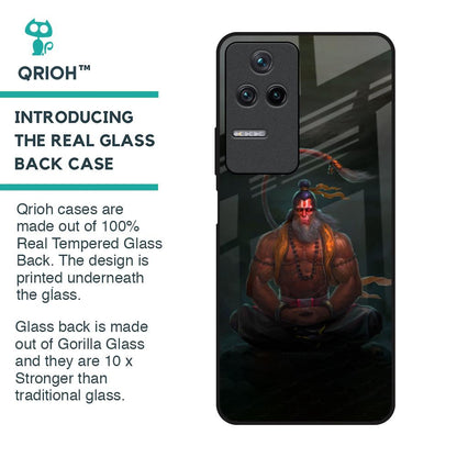 Lord Hanuman Animated Glass Case for Poco F4 5G