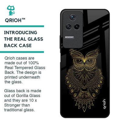 Golden Owl Glass Case for Poco F4 5G