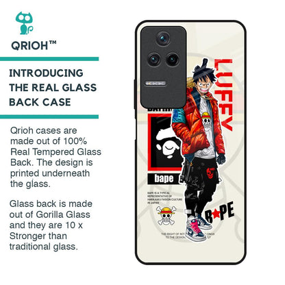 Bape Luffy Glass Case for Poco F4 5G