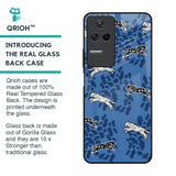 Blue Cheetah Glass Case for Poco F4 5G