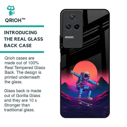 Retro Astronaut Glass Case for Poco F4 5G