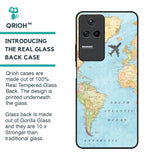 Travel Map Glass Case for Poco F4 5G
