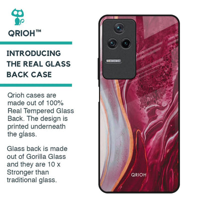Crimson Ruby Glass Case for Poco F4 5G