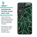 Abstract Green Glass Case For Poco F4 5G