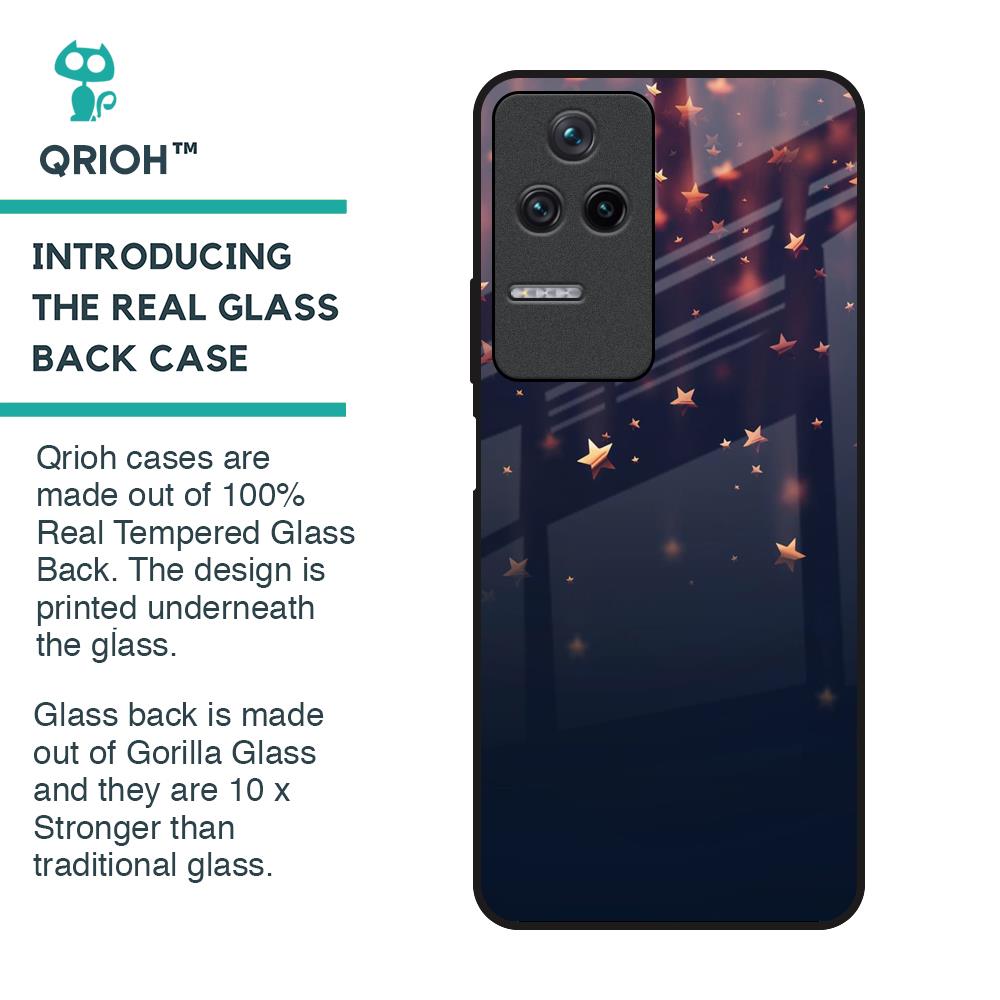 Falling Stars Glass Case For Poco F4 5G