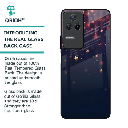 Falling Stars Glass Case For Poco F4 5G