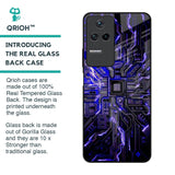 Techno Color Pattern Glass Case For Poco F4 5G