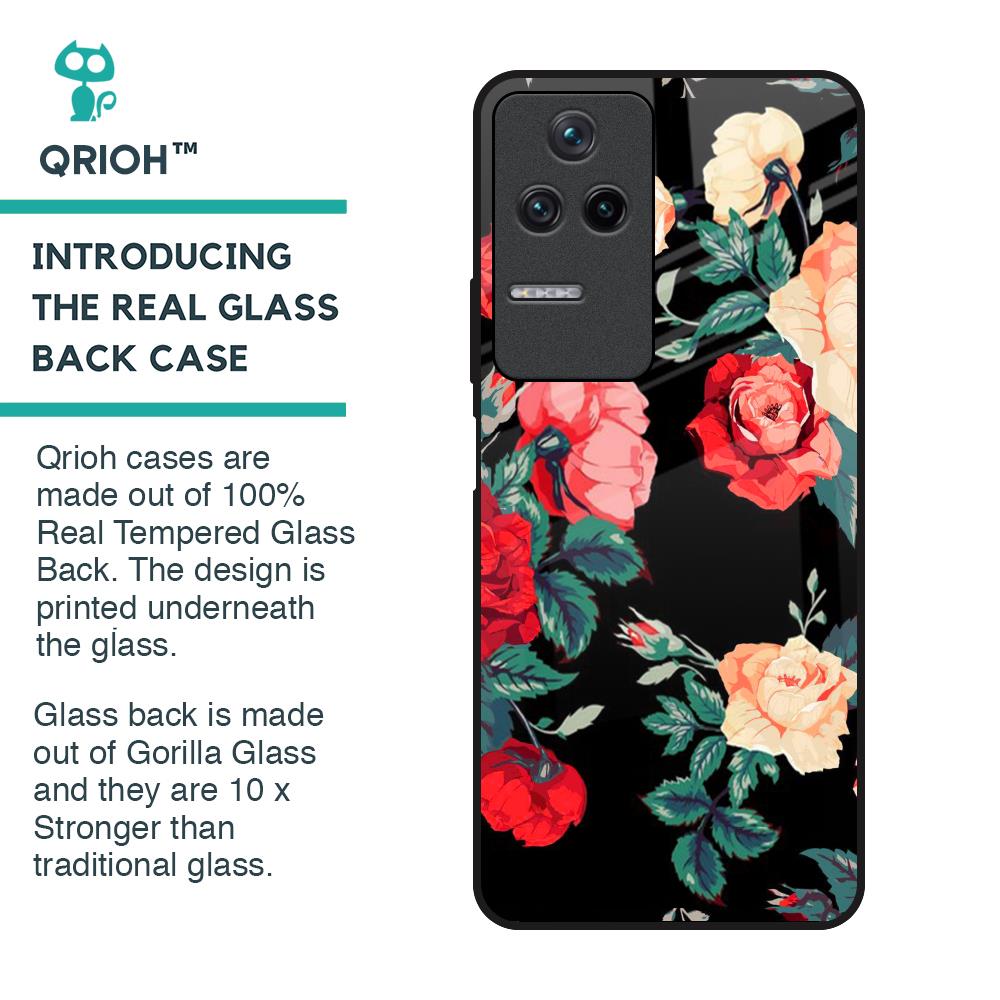 Floral Bunch Glass Case For Poco F4 5G