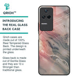 Pink And Grey Marble Glass Case For Poco F4 5G