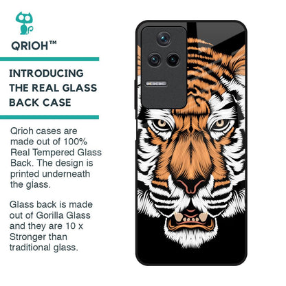 Angry Tiger Glass Case For Poco F4 5G