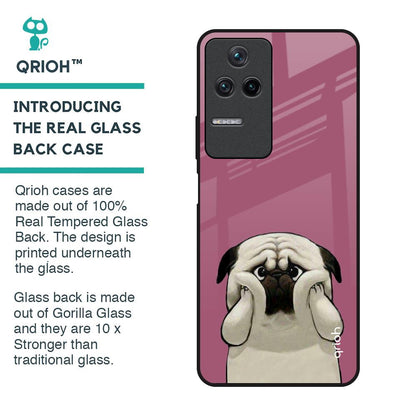Funny Pug Face Glass Case For Poco F4 5G