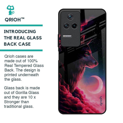 Moon Wolf Glass Case for Poco F4 5G