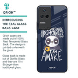 Struggling Panda Glass Case for Poco F4 5G